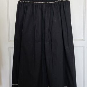 Wildfox Black Maxi Skirt with Metallic Bead Trim